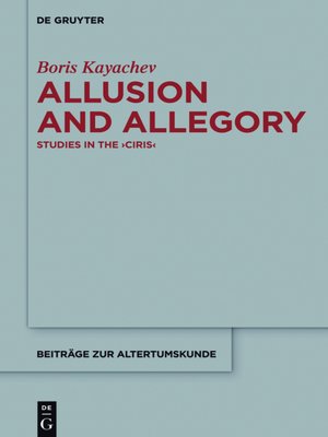 cover image of Allusion and Allegory